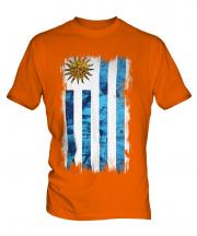 Uruguay Grunge Flag Mens T-Shirt