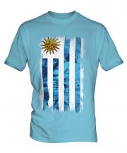 Uruguay Grunge Flag Mens T-Shirt