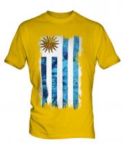 Uruguay Grunge Flag Mens T-Shirt