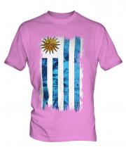 Uruguay Grunge Flag Mens T-Shirt