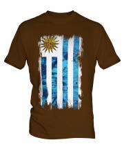 Uruguay Grunge Flag Mens T-Shirt