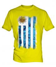 Uruguay Grunge Flag Mens T-Shirt