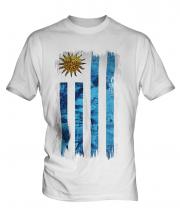 Uruguay Grunge Flag Mens T-Shirt