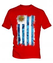 Uruguay Grunge Flag Mens T-Shirt