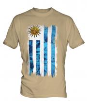 Uruguay Grunge Flag Mens T-Shirt