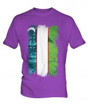 Uzbekistan Grunge Flag Mens T-Shirt
