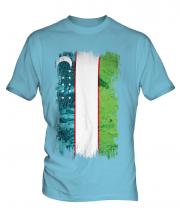 Uzbekistan Grunge Flag Mens T-Shirt