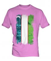 Uzbekistan Grunge Flag Mens T-Shirt
