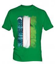 Uzbekistan Grunge Flag Mens T-Shirt