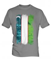 Uzbekistan Grunge Flag Mens T-Shirt