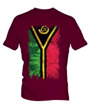 Vanuatu Grunge Flag Mens T-Shirt