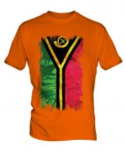 Vanuatu Grunge Flag Mens T-Shirt