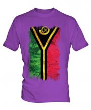Vanuatu Grunge Flag Mens T-Shirt