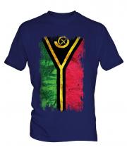 Vanuatu Grunge Flag Mens T-Shirt