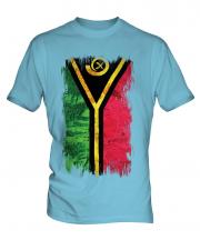 Vanuatu Grunge Flag Mens T-Shirt