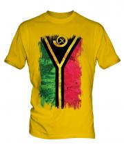 Vanuatu Grunge Flag Mens T-Shirt