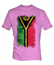 Vanuatu Grunge Flag Mens T-Shirt