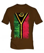 Vanuatu Grunge Flag Mens T-Shirt