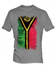 Vanuatu Grunge Flag Mens T-Shirt