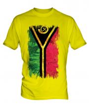 Vanuatu Grunge Flag Mens T-Shirt
