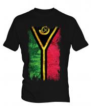 Vanuatu Grunge Flag Mens T-Shirt