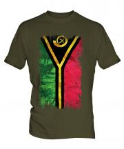 Vanuatu Grunge Flag Mens T-Shirt