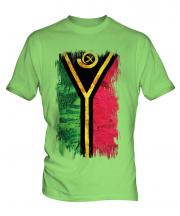 Vanuatu Grunge Flag Mens T-Shirt