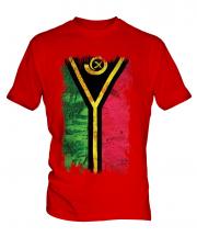 Vanuatu Grunge Flag Mens T-Shirt