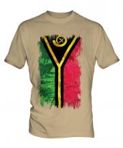 Vanuatu Grunge Flag Mens T-Shirt