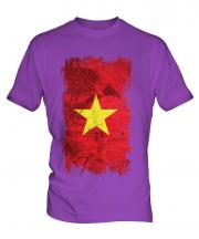 Vietnam Grunge Flag Mens T-Shirt
