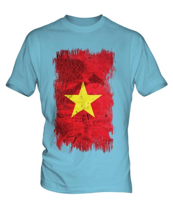 Vietnam Grunge Flag Mens T-Shirt