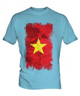 Vietnam Grunge Flag Mens T-Shirt