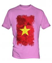 Vietnam Grunge Flag Mens T-Shirt
