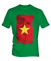 Vietnam Grunge Flag Mens T-Shirt