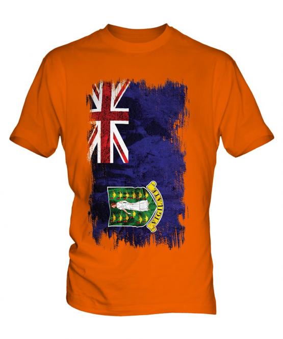 Uk Virgin Islands Grunge Flag Mens T-Shirt