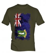 Uk Virgin Islands Grunge Flag Mens T-Shirt