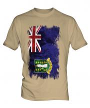 Uk Virgin Islands Grunge Flag Mens T-Shirt