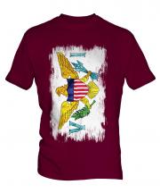 Us Virgin Islands Grunge Flag Mens T-Shirt