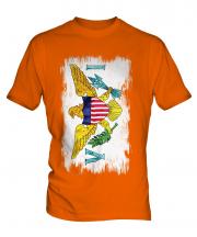 Us Virgin Islands Grunge Flag Mens T-Shirt