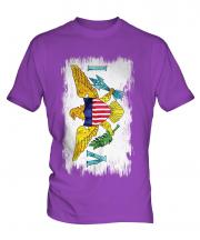 Us Virgin Islands Grunge Flag Mens T-Shirt