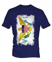 Us Virgin Islands Grunge Flag Mens T-Shirt