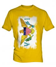 Us Virgin Islands Grunge Flag Mens T-Shirt