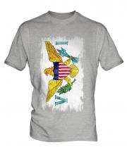 Us Virgin Islands Grunge Flag Mens T-Shirt