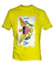 Us Virgin Islands Grunge Flag Mens T-Shirt