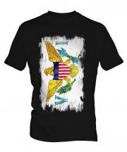 Us Virgin Islands Grunge Flag Mens T-Shirt