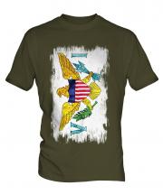 Us Virgin Islands Grunge Flag Mens T-Shirt
