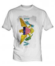 Us Virgin Islands Grunge Flag Mens T-Shirt