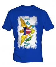 Us Virgin Islands Grunge Flag Mens T-Shirt