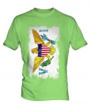 Us Virgin Islands Grunge Flag Mens T-Shirt