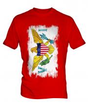 Us Virgin Islands Grunge Flag Mens T-Shirt